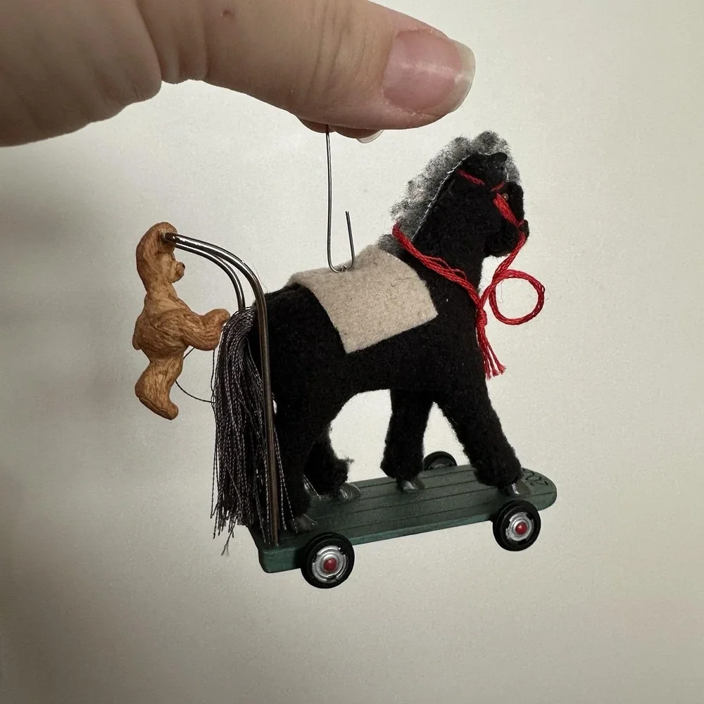 2008 Hallmark‎ Ornament A PONY FOR CHRISTMAS Special Edition Horse Teddy Bear